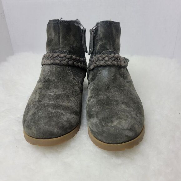 Teva Delavina Womens Green Suede Ankle Boots Booties Size 6 - Picture 2 of 9